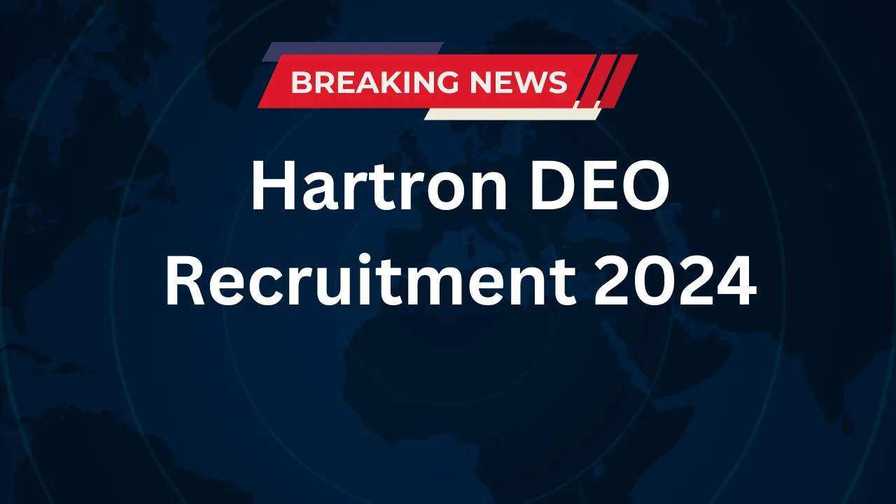 Hartron DEO Recruitment 2024